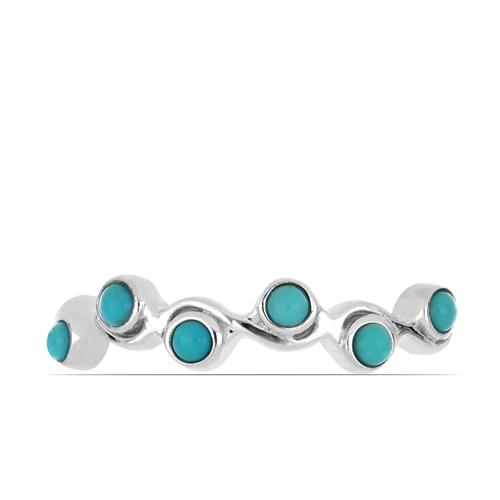 0.18 CT TURQUOISE STERLING SILVER RINGS #VR044870